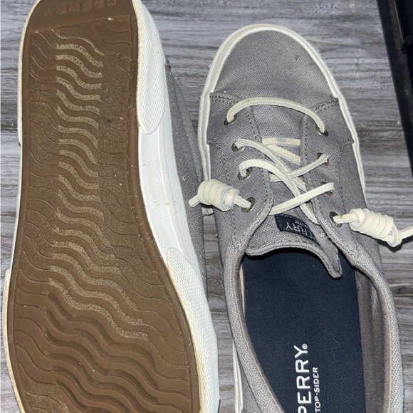Sperry Gray Canvas Shoes with White Laces - Picture 4 of 4